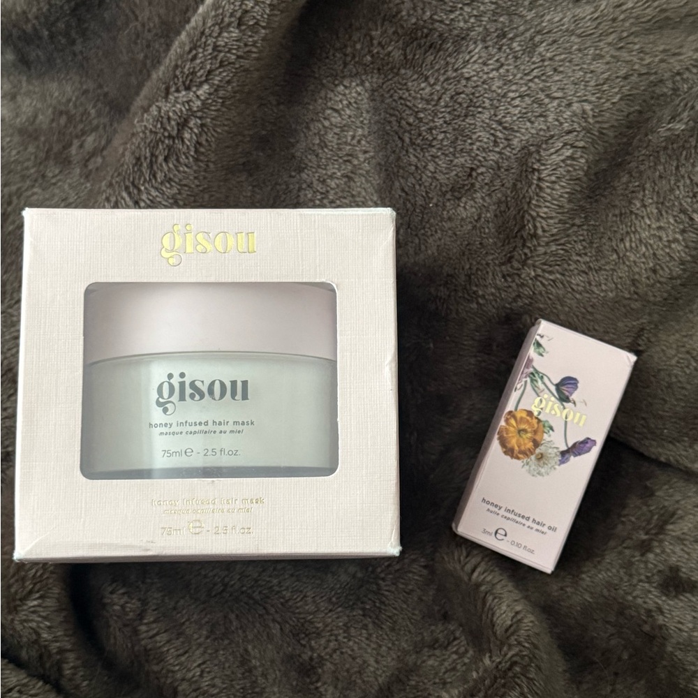 Gisou Honey Infused Hair Mask 75ml and Hair Oil Sample